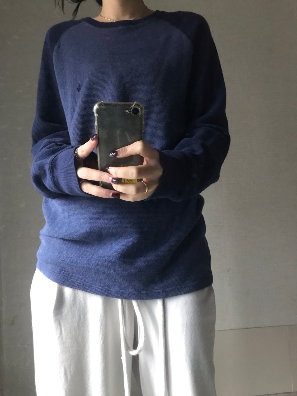 폴로 네이비 나그랑 와플 롱슬리브 상품이미지3