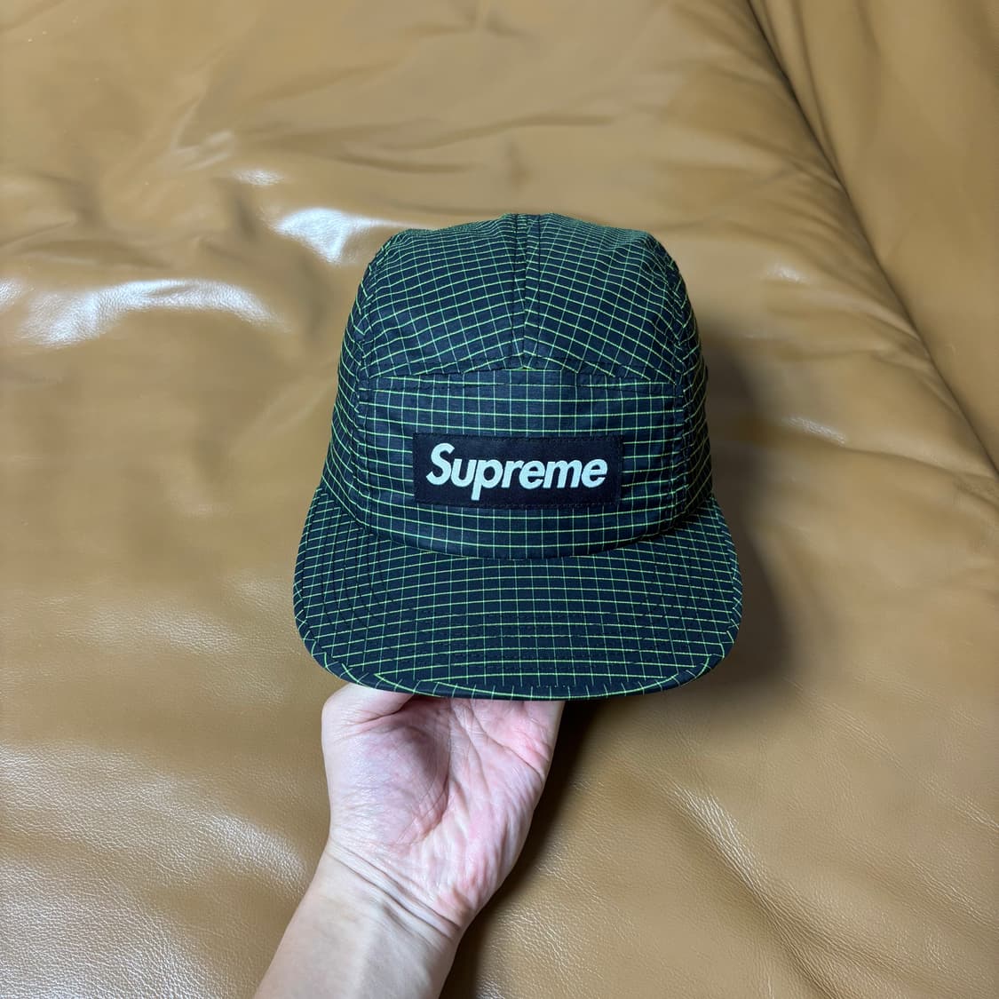 Supreme 슈프림 캠프캡 모자 (Ripstop Black Green) 상품이미지2