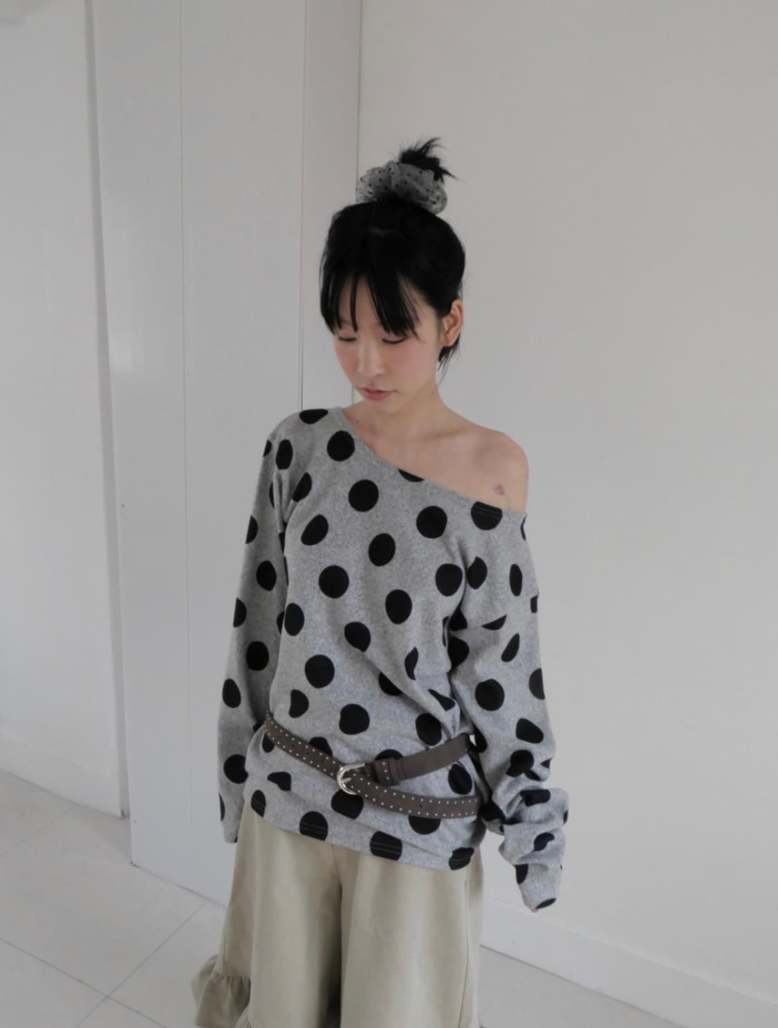 플랫오프 Use Dot T-shirt gray 상품이미지1