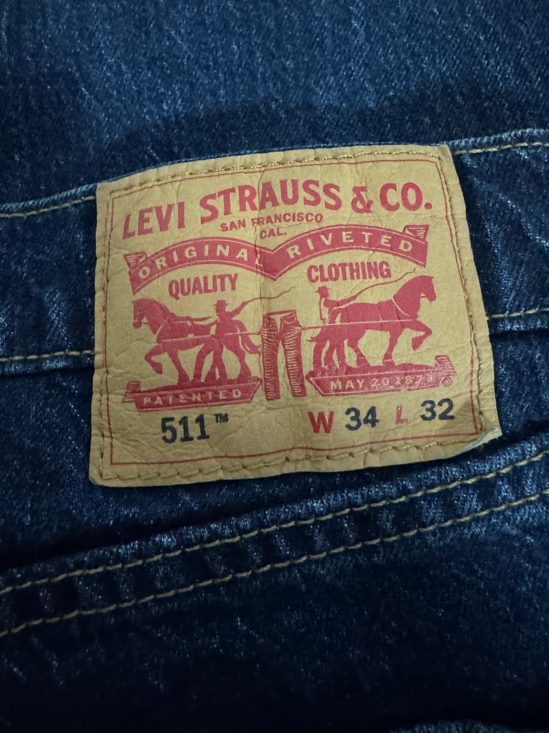 리바이스 511 빈티지 워싱 데님팬츠 34.6인치 상품이미지3