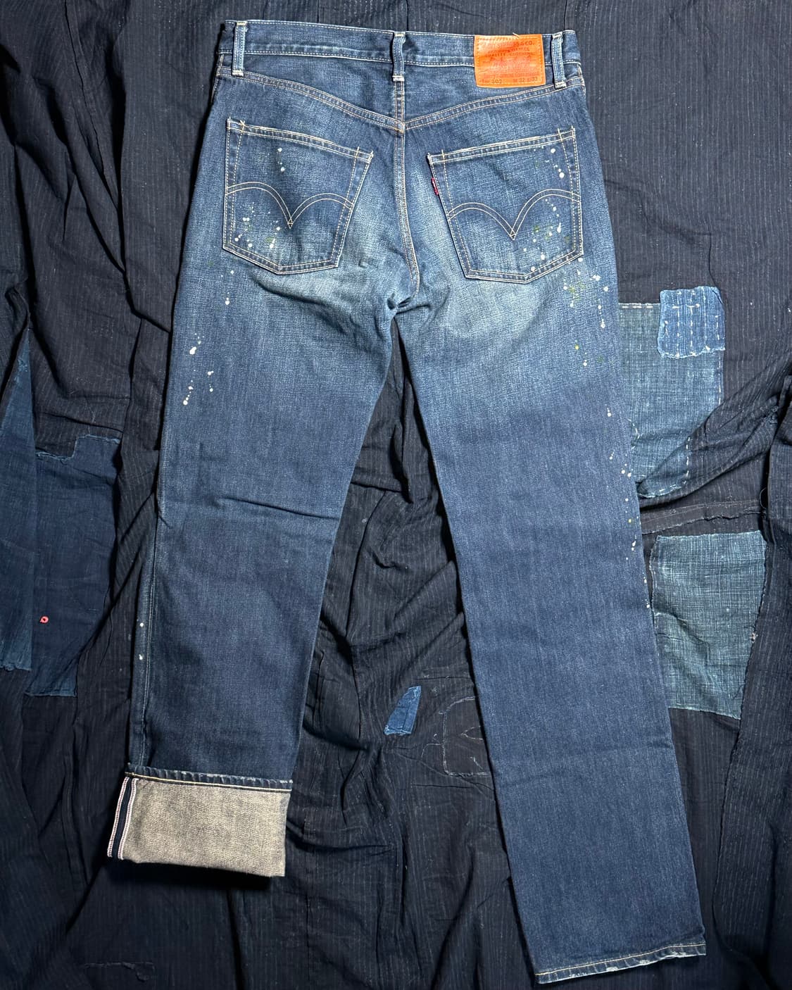 리바이스 슬림&레귤러 테이퍼드핏 페인팅 데미지 데님 팬츠 32 상품이미지6