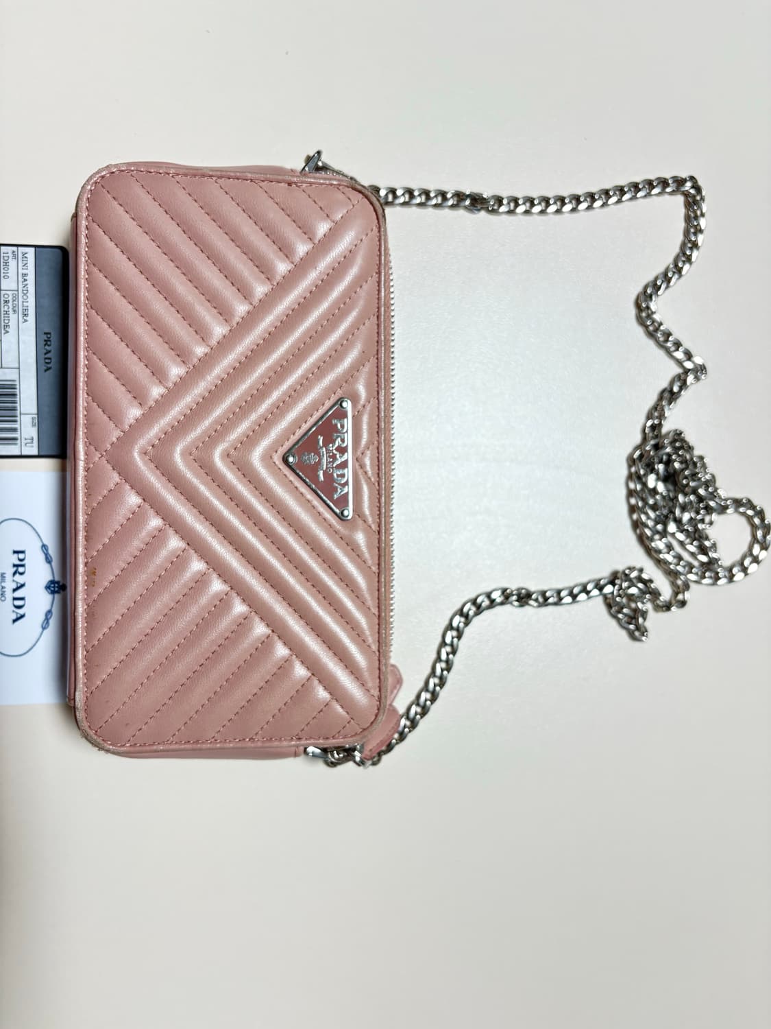 프라다 나파 미니숄더백 핑크 상품이미지3