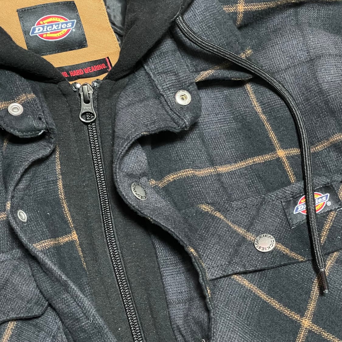 [XL] 디키즈 빈티지 플란넬 체크 후드 자켓 상품이미지3