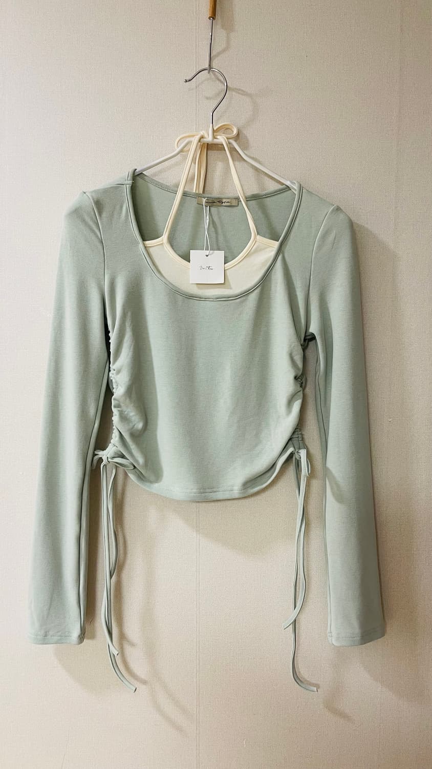 택달린새상품) 비비스타입 Vivi’s Type 여리여리 민트 셔링 레이어 상품이미지6