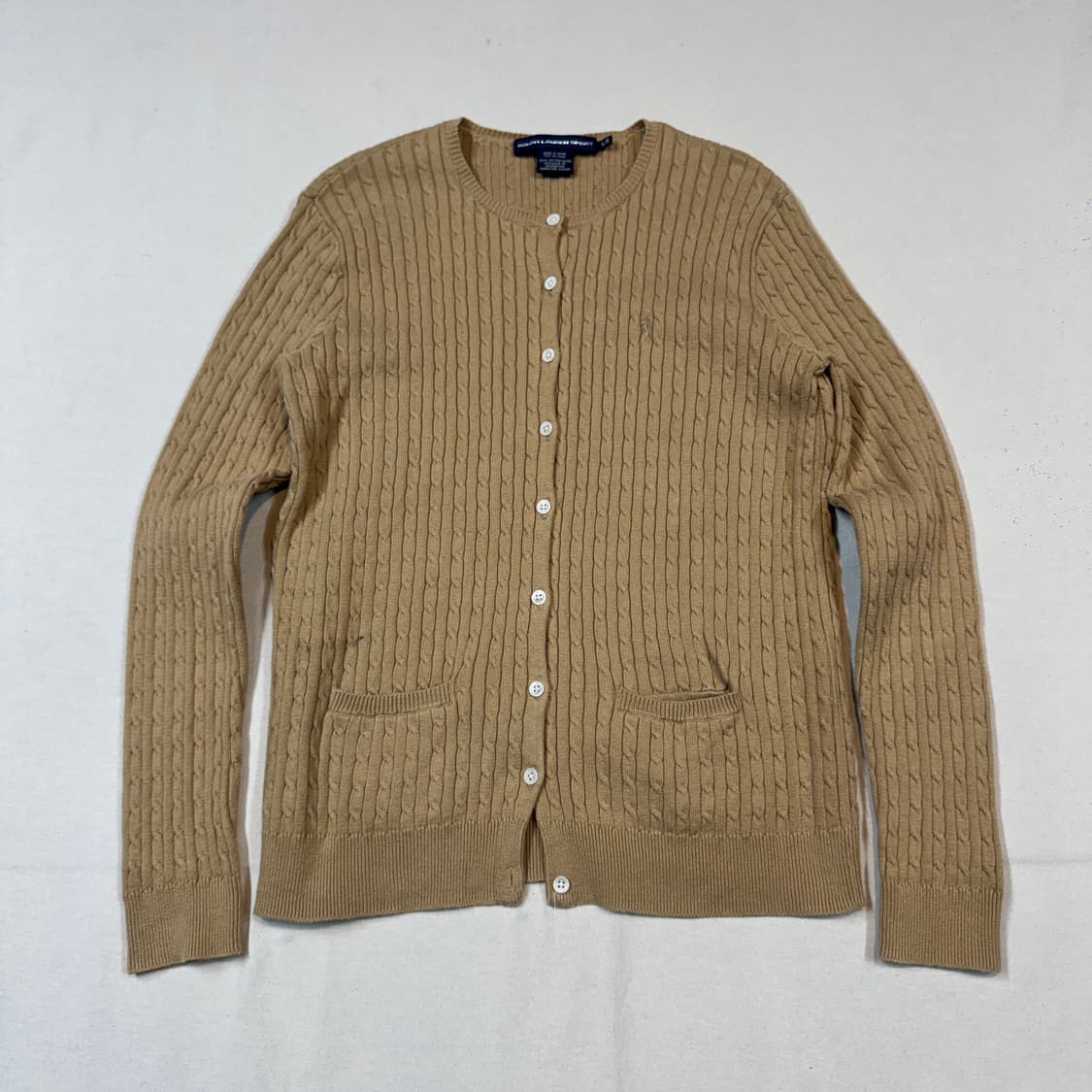 L) 폴로 랄프로렌 코튼 케이블 꽈배기 가디건 상품이미지1