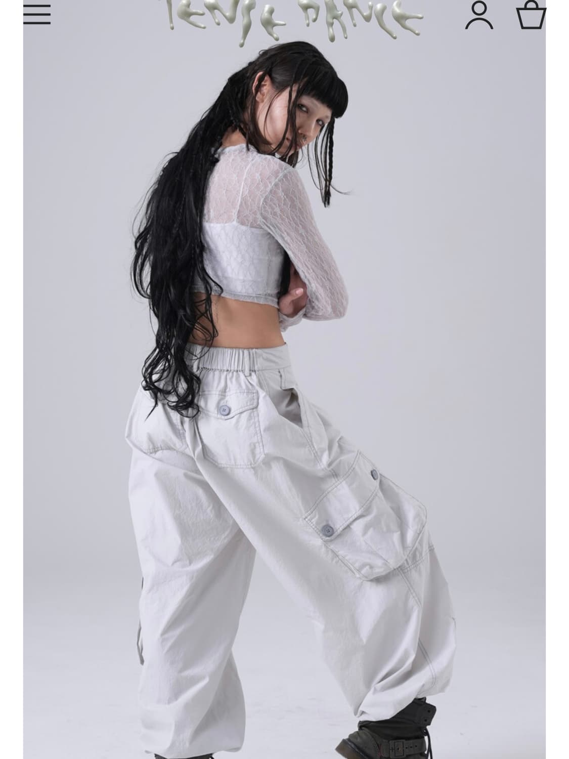 Lace strap top_light grey 상품이미지3