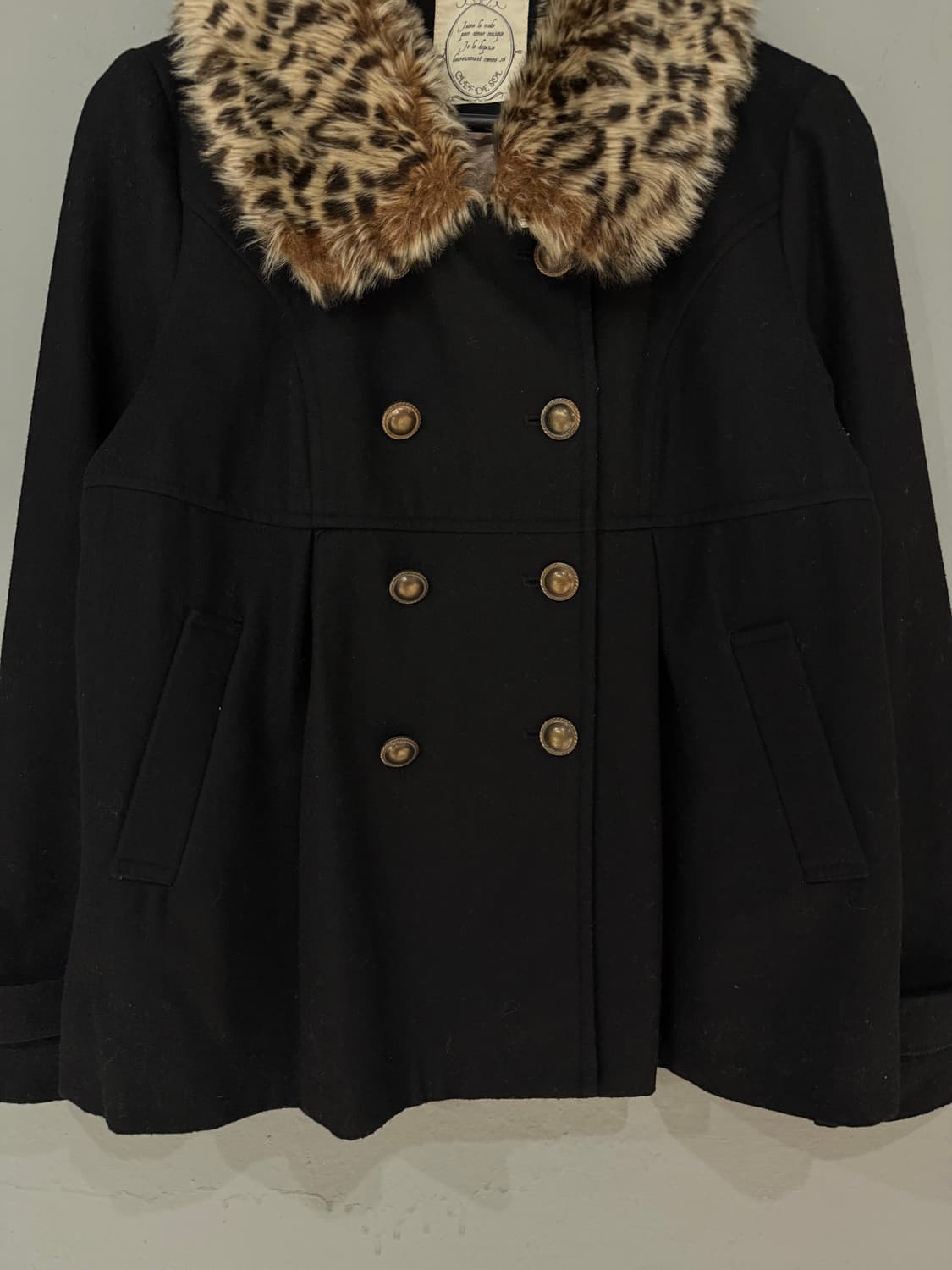 jpn vintage 히메갸루 더블버튼 핀턱 코트 상품이미지4