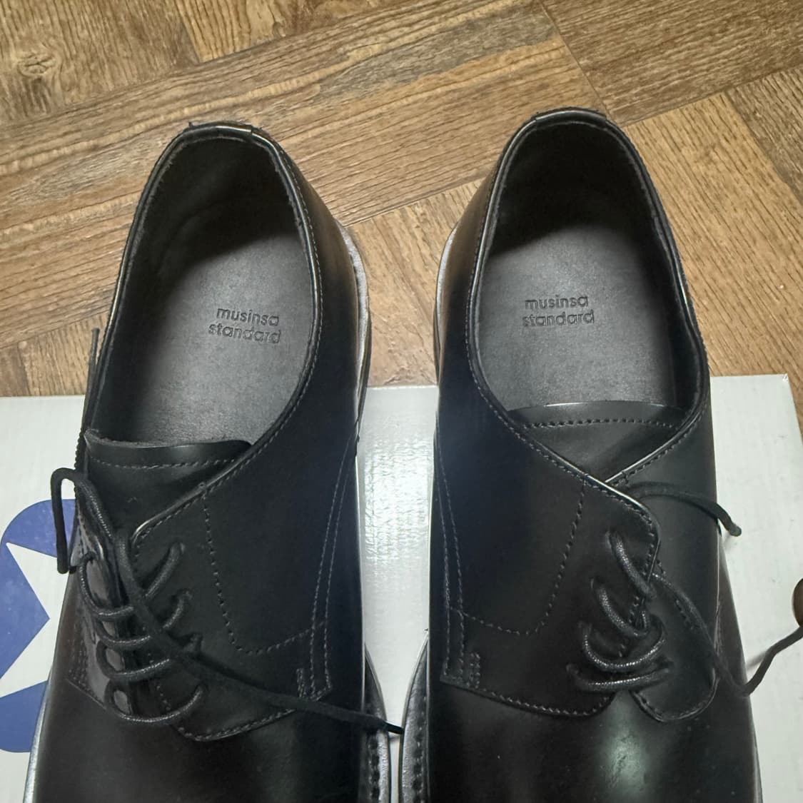 무신사 스탠다드 스퀘어 더비 슈즈 블랙 270 상품이미지2