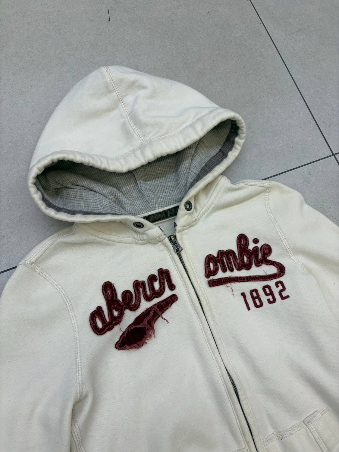 아베크롬비 크림 후드집업 상품이미지3