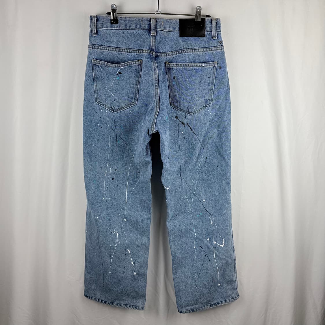 (30) 데케트 미니멀 페인팅 와이드 데님 팬츠 상품이미지4