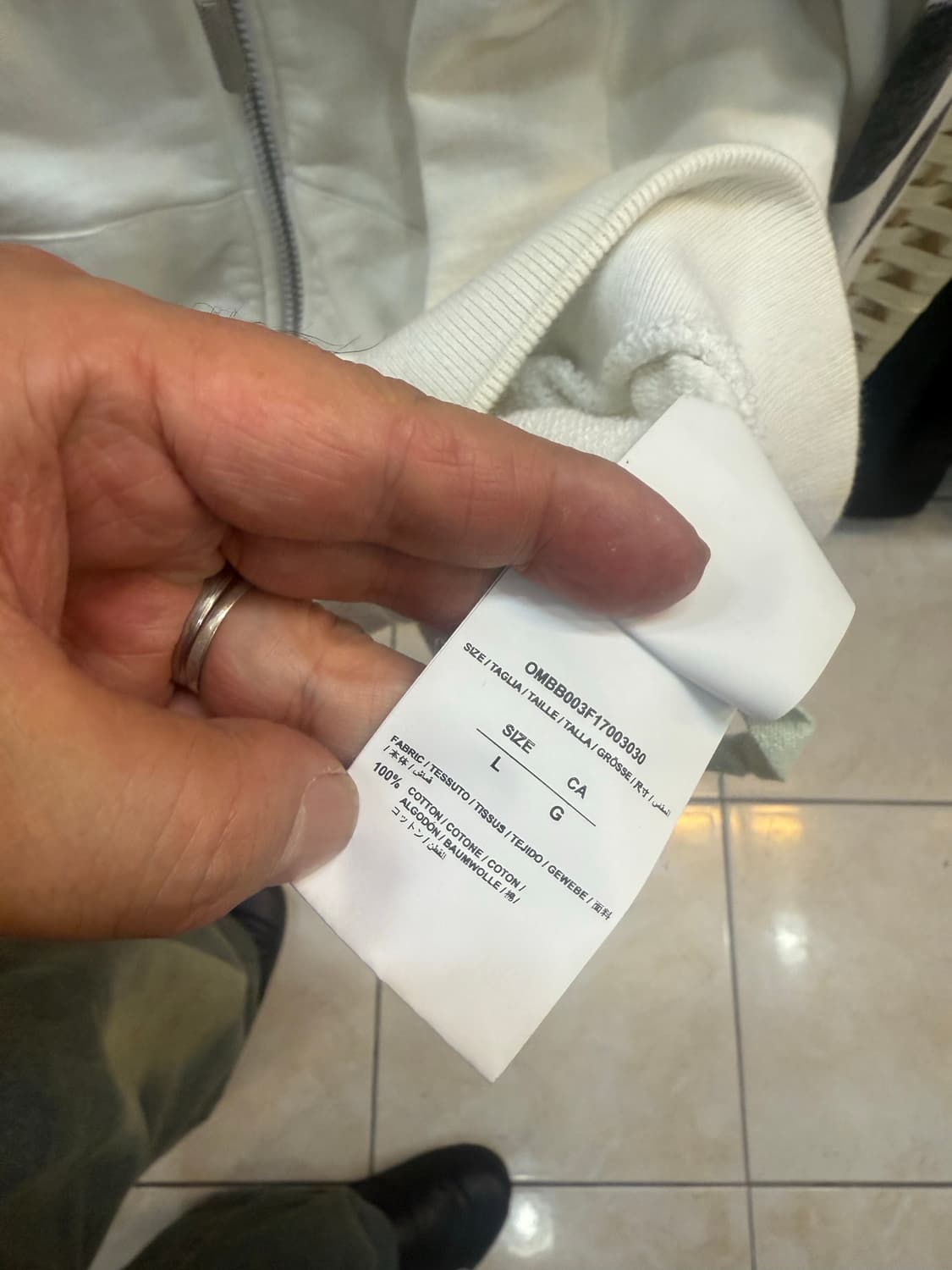 100-105 정품 오프화이트 애로우 후드집업 팝니다 상품이미지4