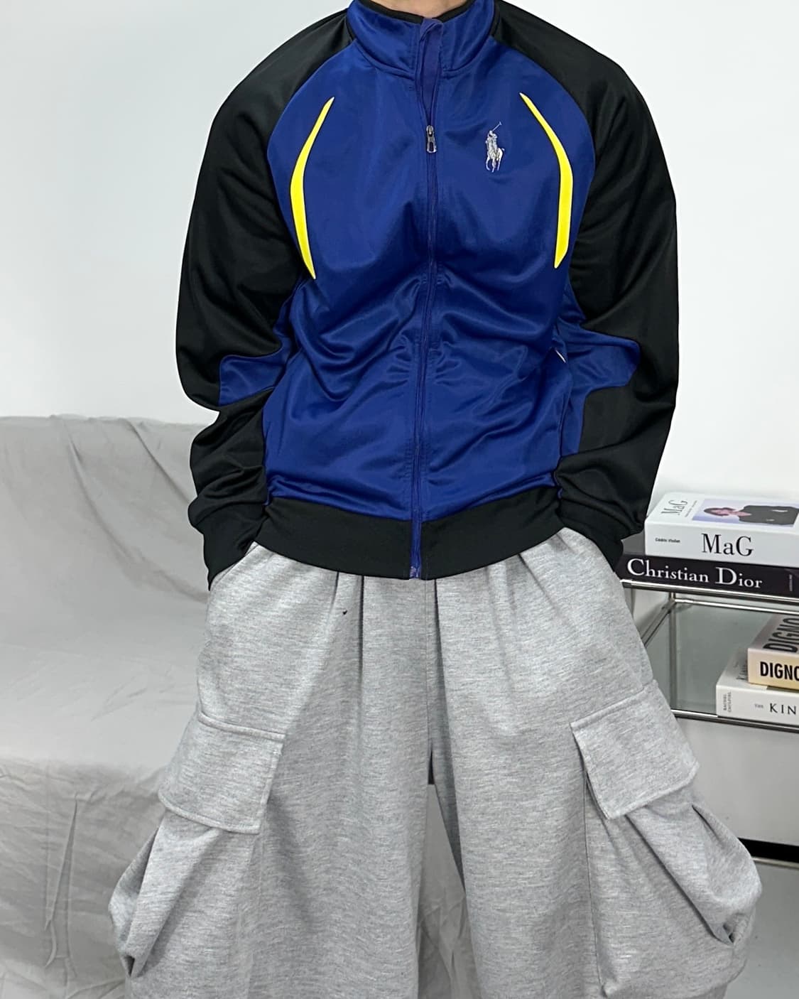 폴로 랄프로렌 빅로고 배색 트랙탑 져지 XL 상품이미지1