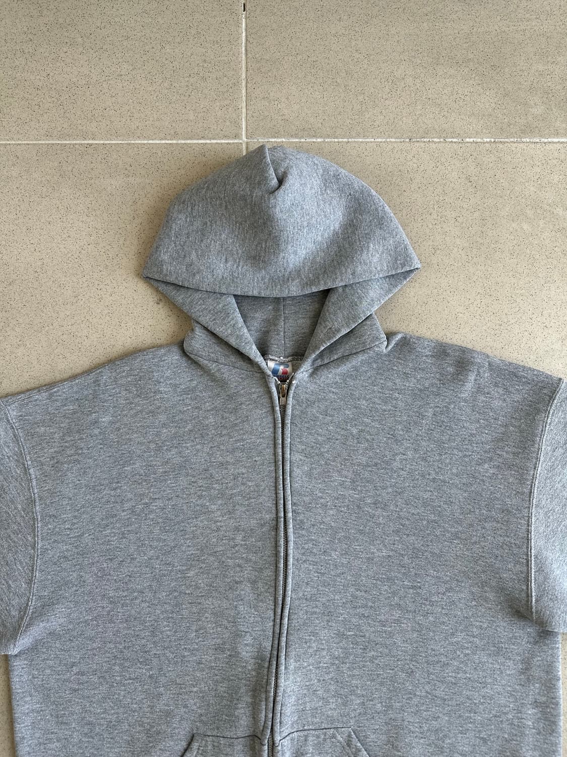 빈티지 러셀 후드집업 그레이 XL 상품이미지4