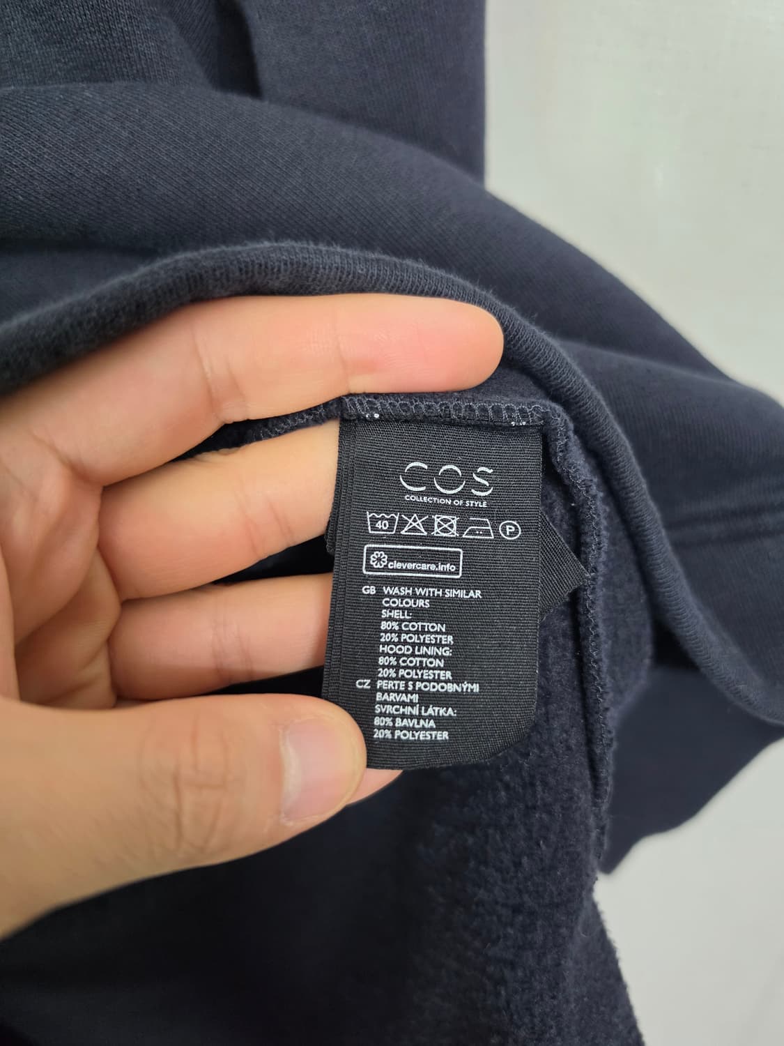 코스 여성 네이비 기모 후드티 M 상품이미지3