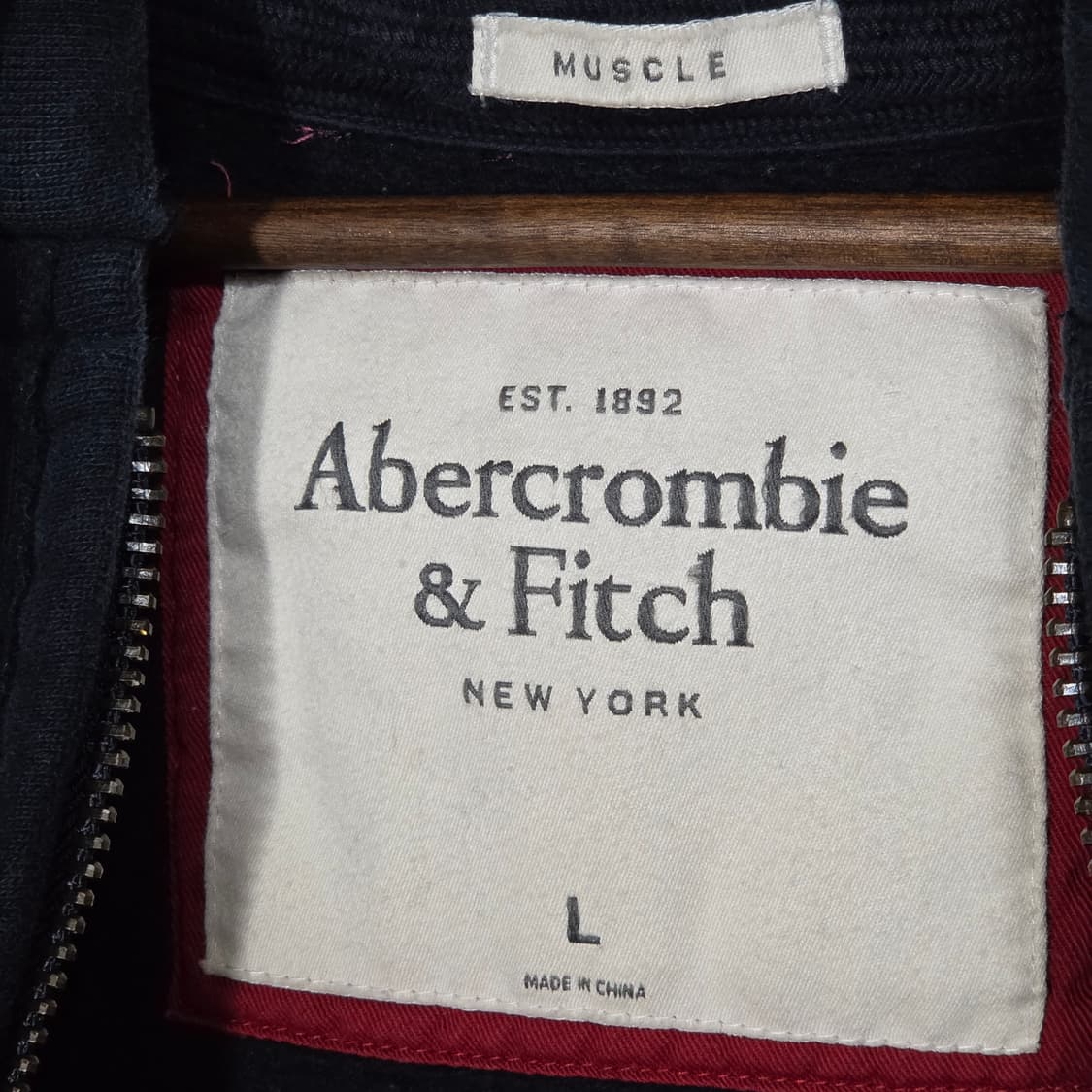 아베크롬비 다크 네이비 기모 후드집업 상품이미지9