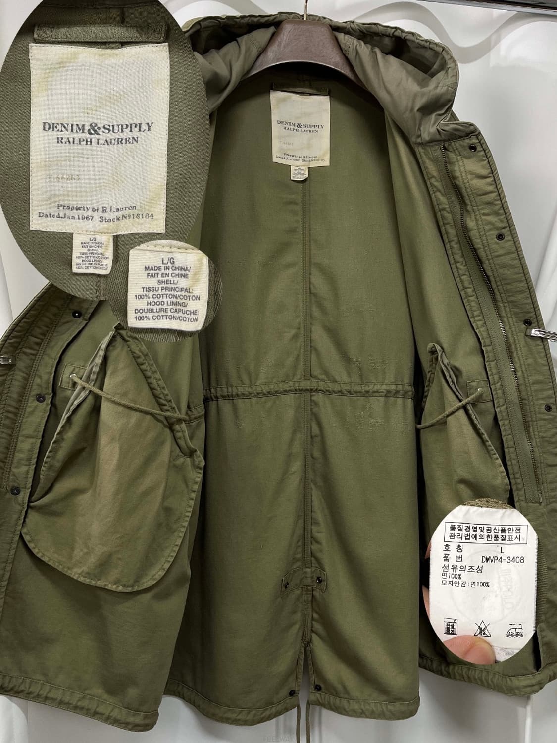[L]폴로 랄프로렌 M-51 페인티드 올리브 피쉬테일 파카 자켓 상품이미지3