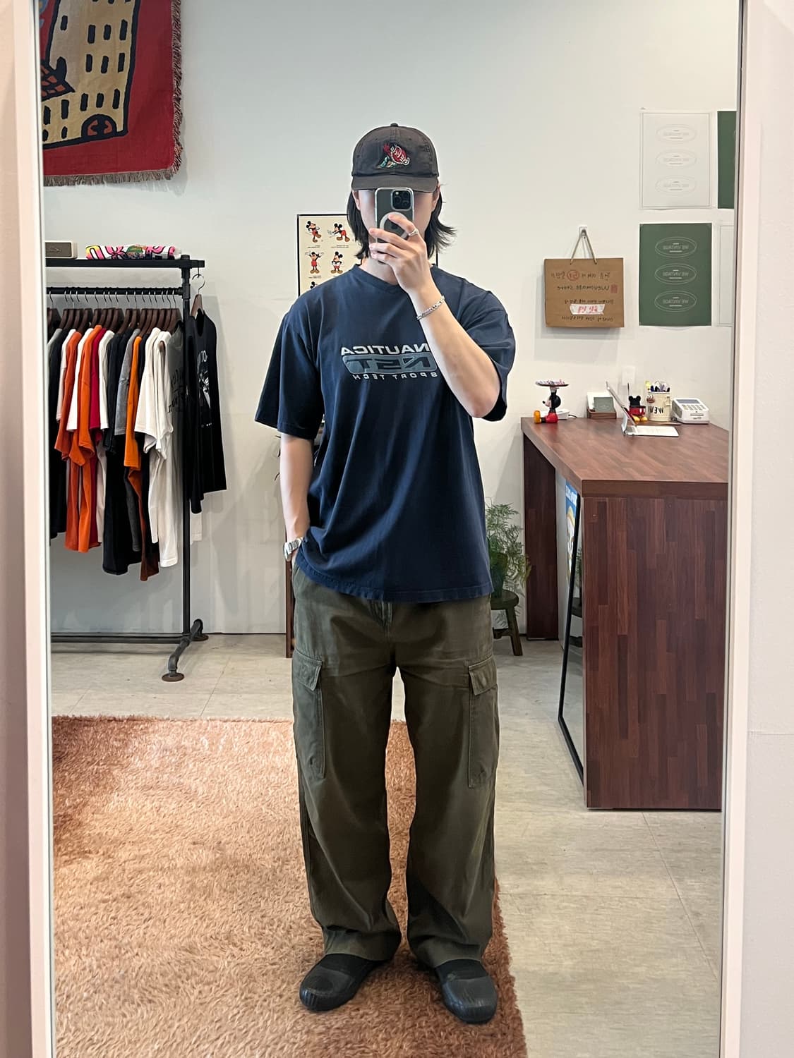 90-00s Nautica 노티카 NST 프린팅 페이딩 반팔 티셔츠 상품이미지2