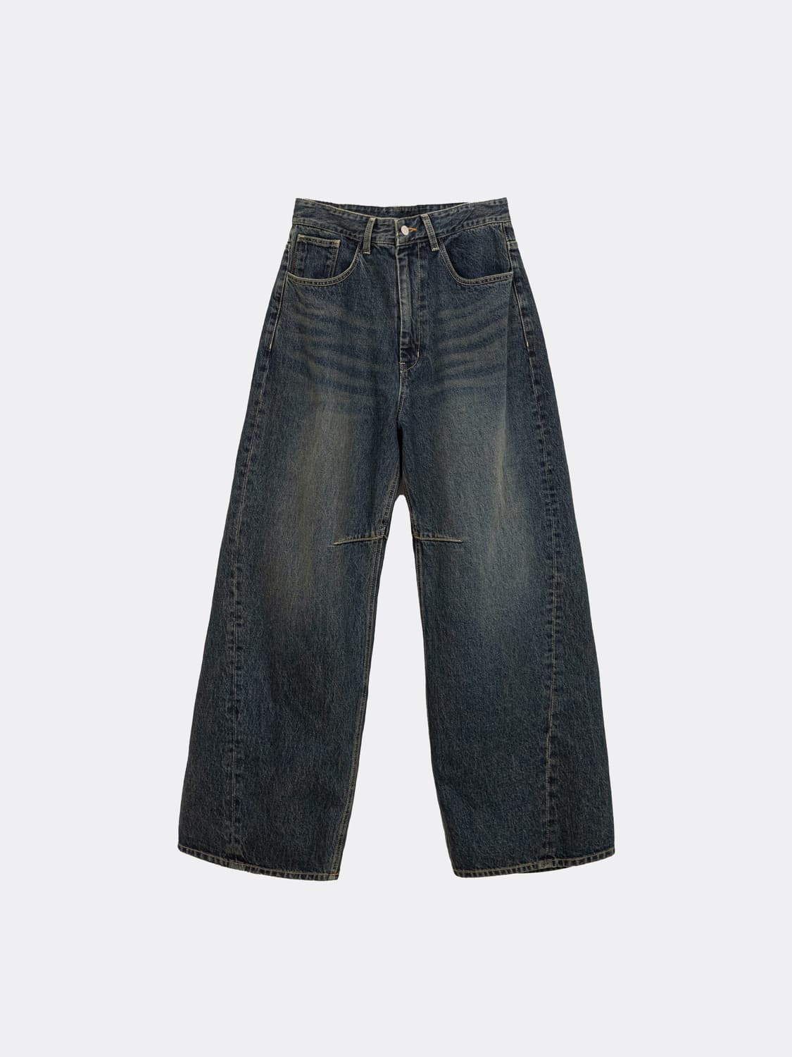 999휴머니티 커브드 헤리티지 데님팬츠 deep blue 1 size 상품이미지1