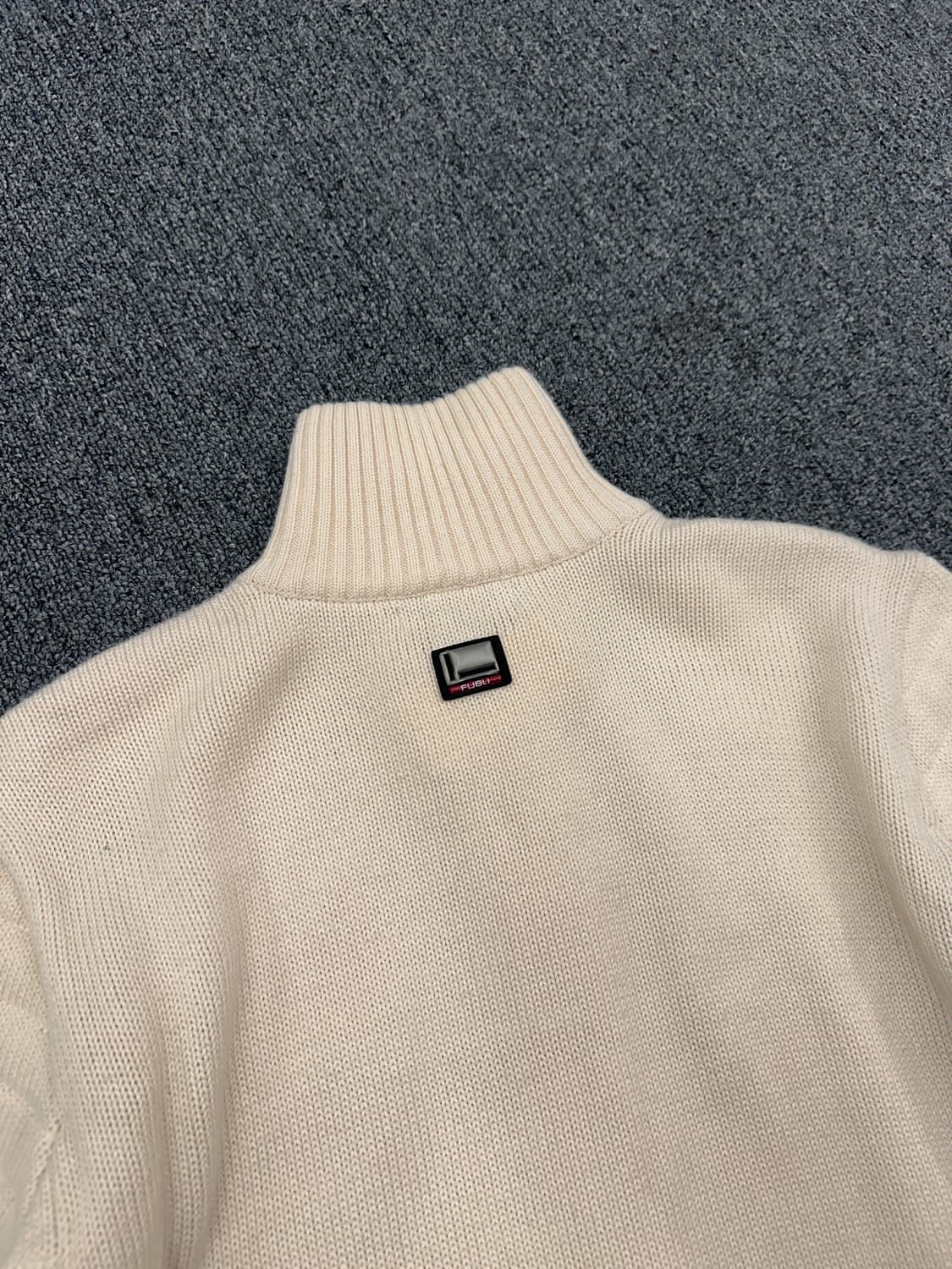 L) 후부 아이보리 니트 집업 스웨터 상품이미지8