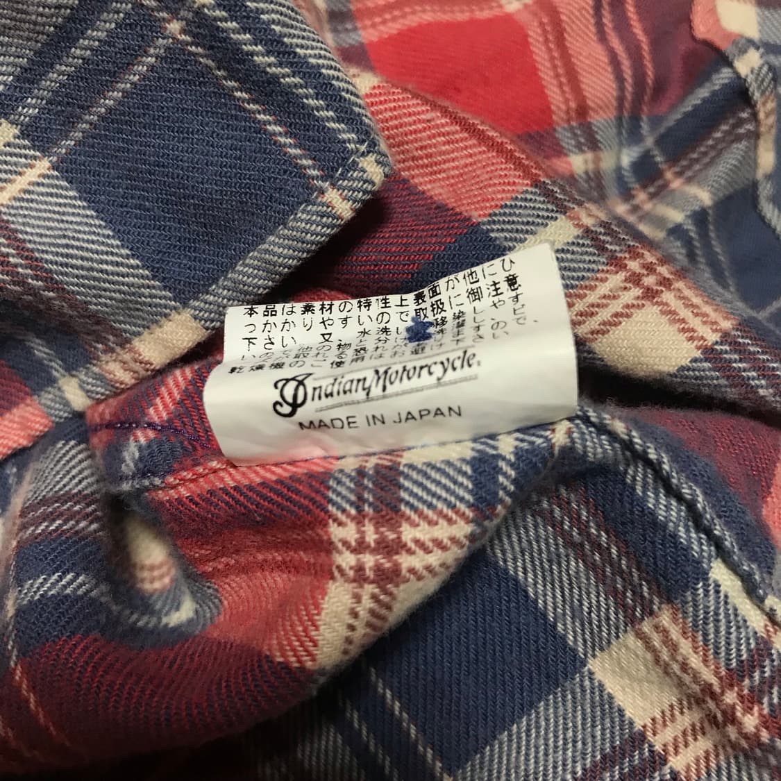 재팬 토요엔터프라이즈 인디언 모터싸이클 플란넬 자수 체크셔츠 상품이미지5