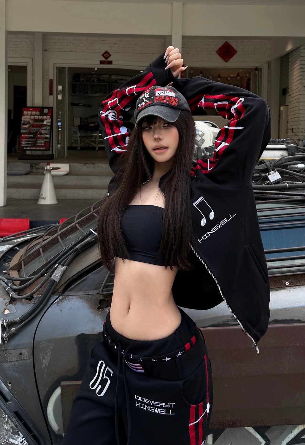 Music Dream Embroidered Zip Hoodie 상품이미지4