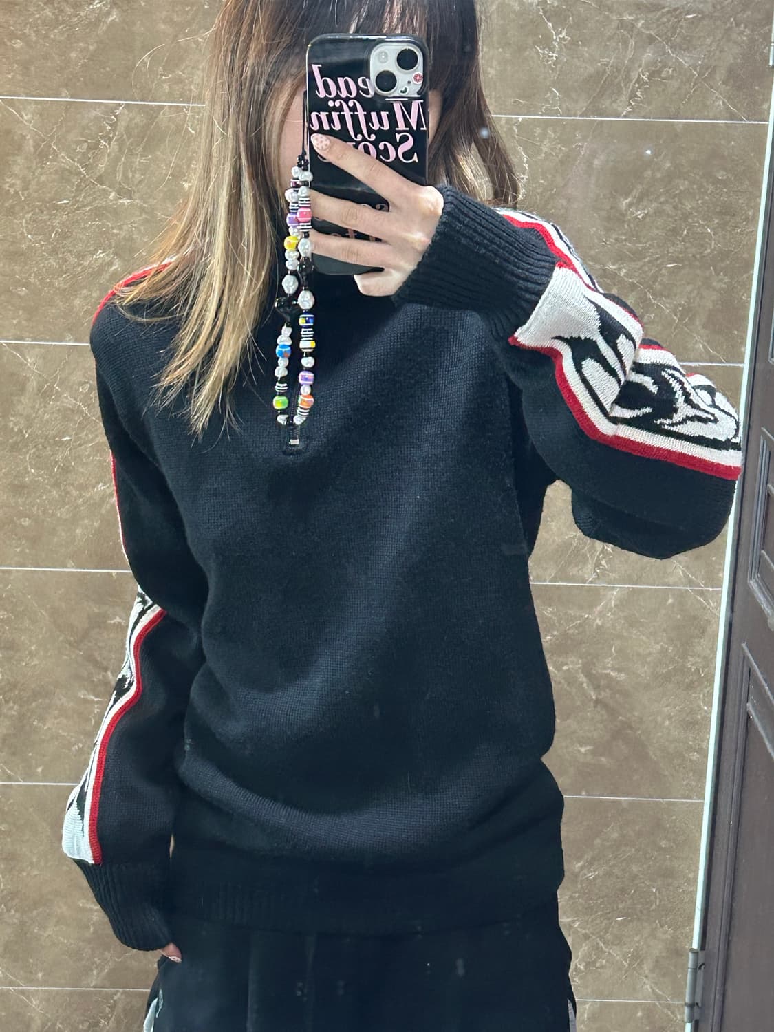 캐나다 울혼방 니트집업 상품이미지1