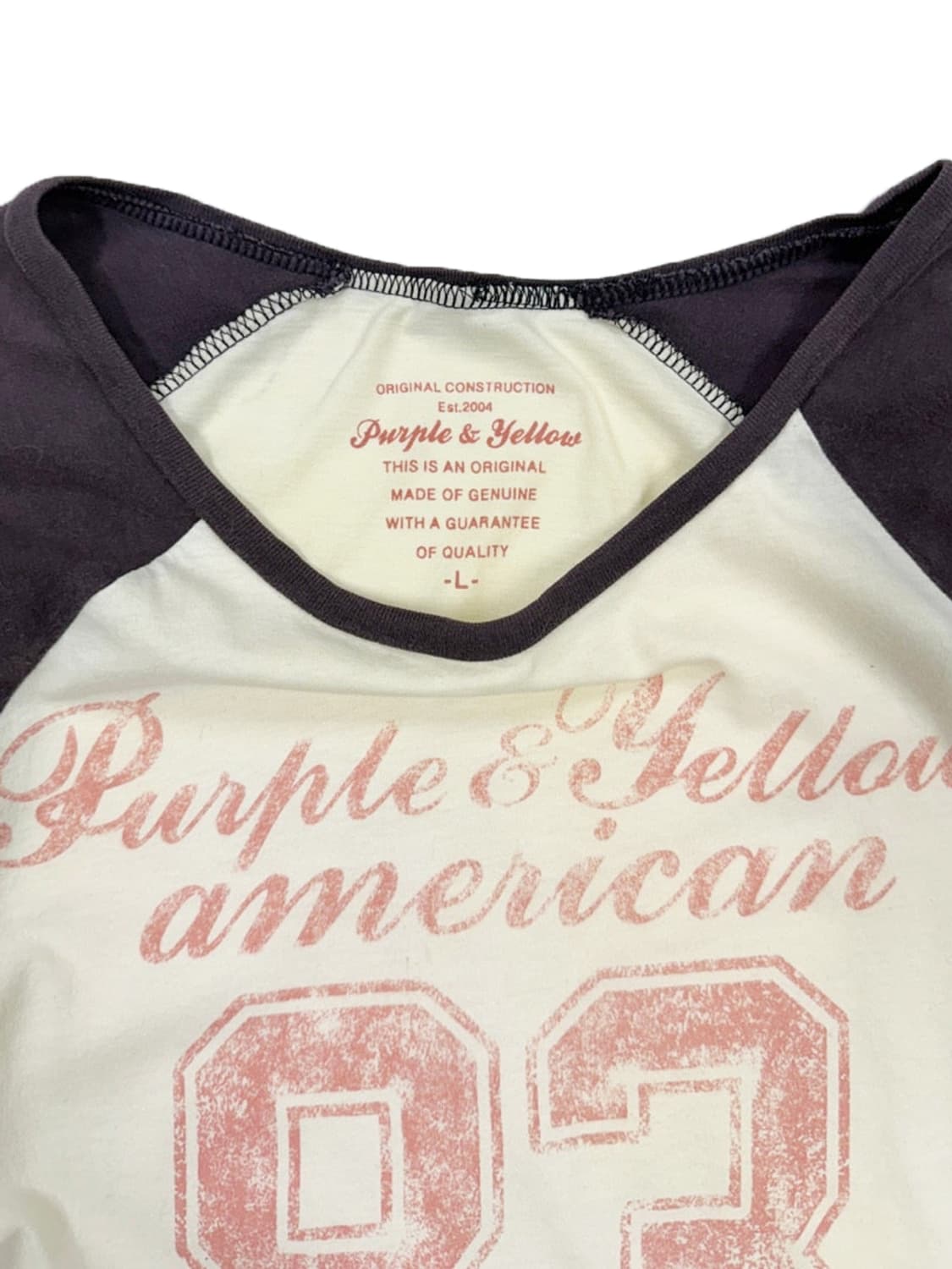  빈티지 보라 나그랑 프린팅 7부 긴팔티 상품이미지4