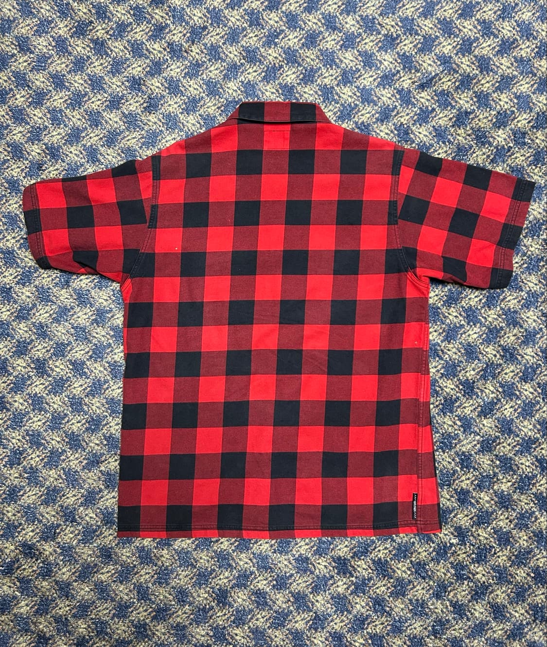 STUSSY x NEIGHBORHOOD 버팔로 체크 반팔 셔츠 레드블랙  상품이미지2