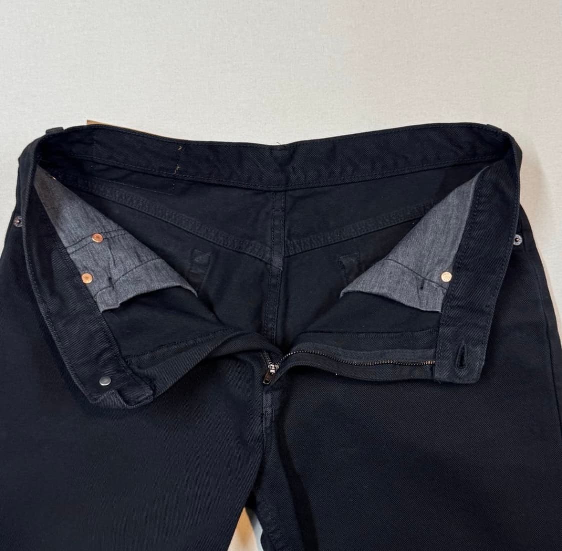 리바이스 스트레이트 블랙 데님 팬츠 상품이미지7