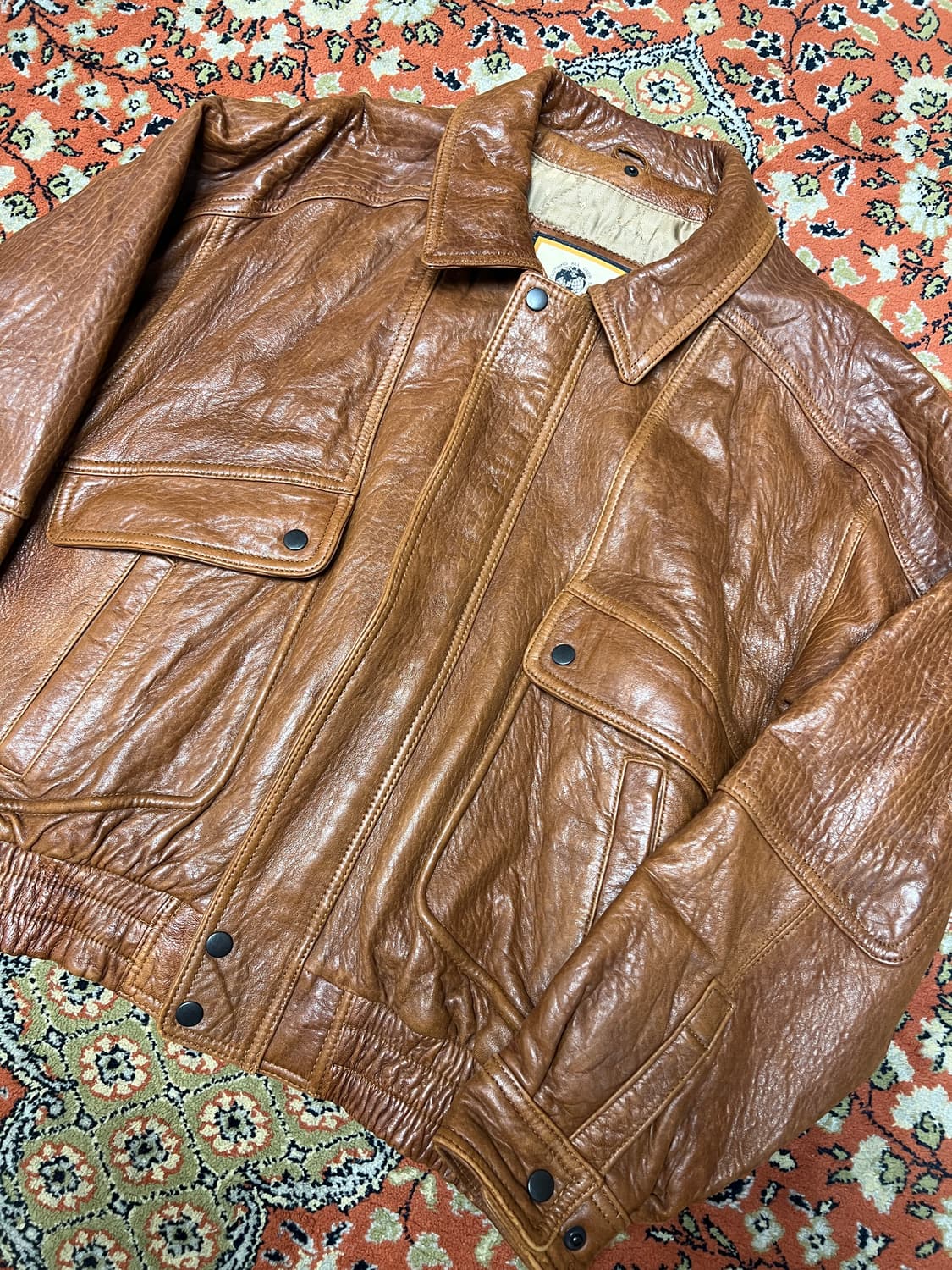 [L] MENS ROBO 브라운 램스킨 레더 가죽자켓 상품이미지3