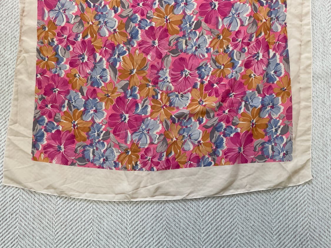 빈티지 실크 플로럴 아트 드레이프 스카프  J04417 상품이미지4