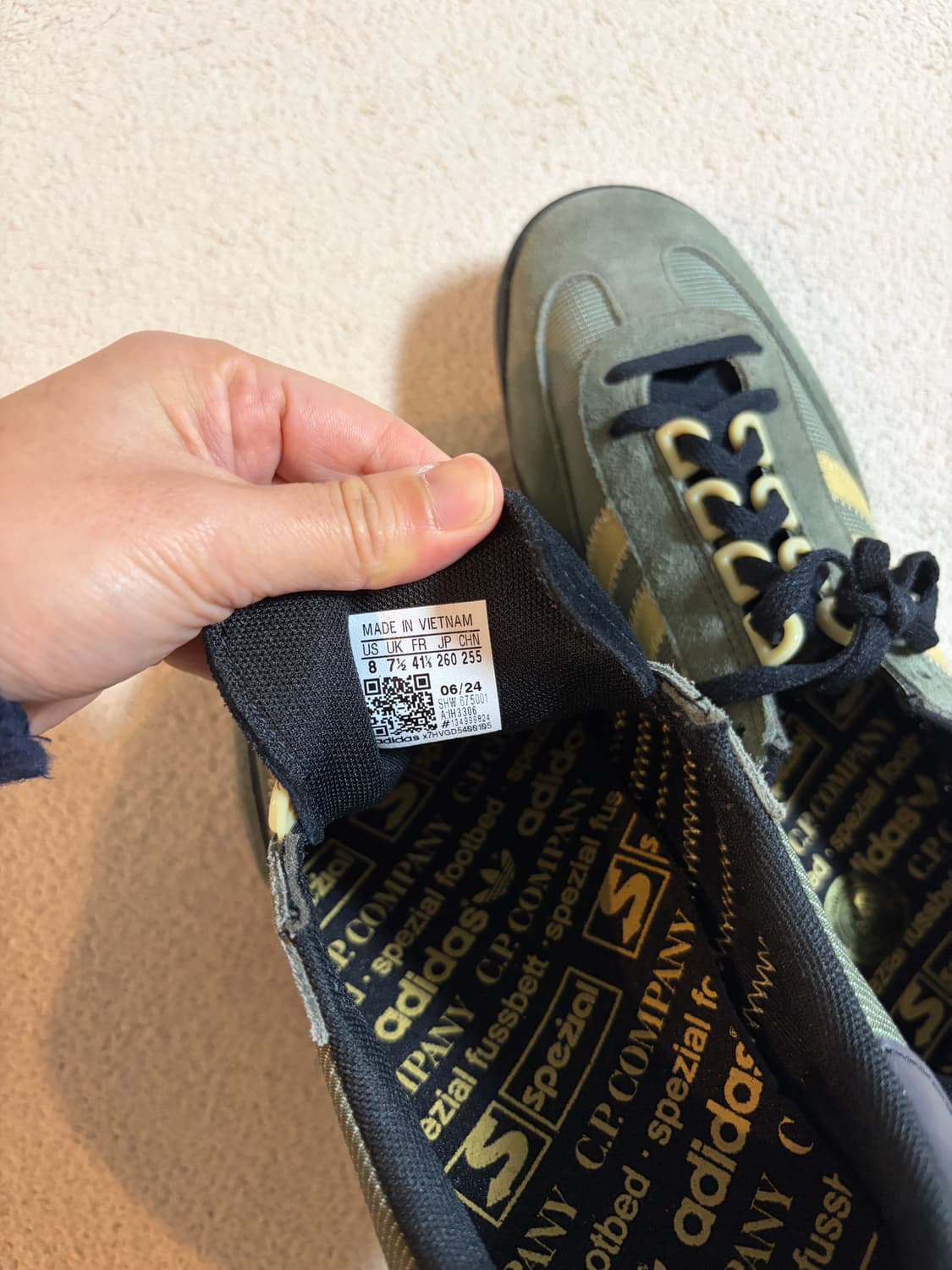 아디다스 x C.P. 컴퍼니 SL 83 스페지알 더스트 그린 샌드 260 상품이미지5