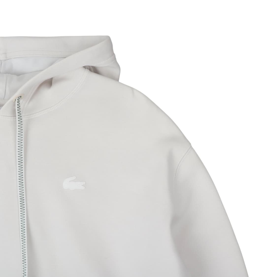 라코스테 화이트 크롭 후드티 상품이미지3