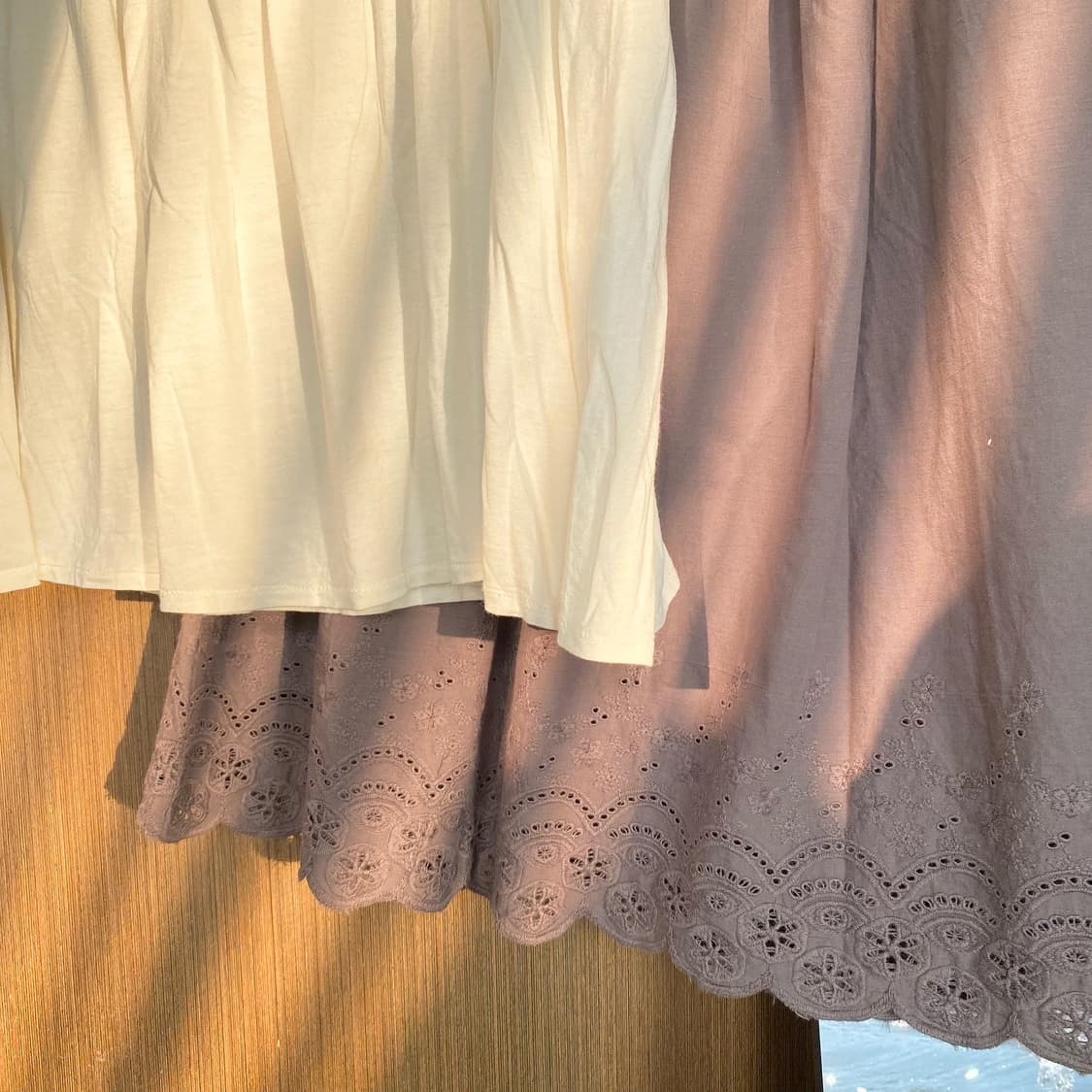 브라운 고양이 가디건 자수 슬리브리스 모리 롱스커트 상품이미지6