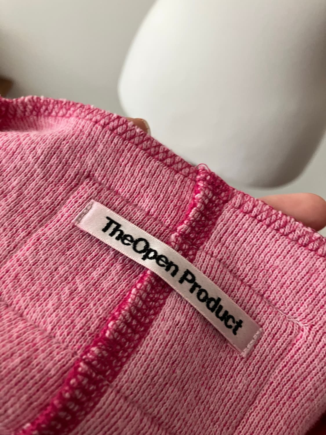 TheOpen Product 더오픈프로덕트 새턴 니트 핑크 y2k 딱붙핏 상품이미지5