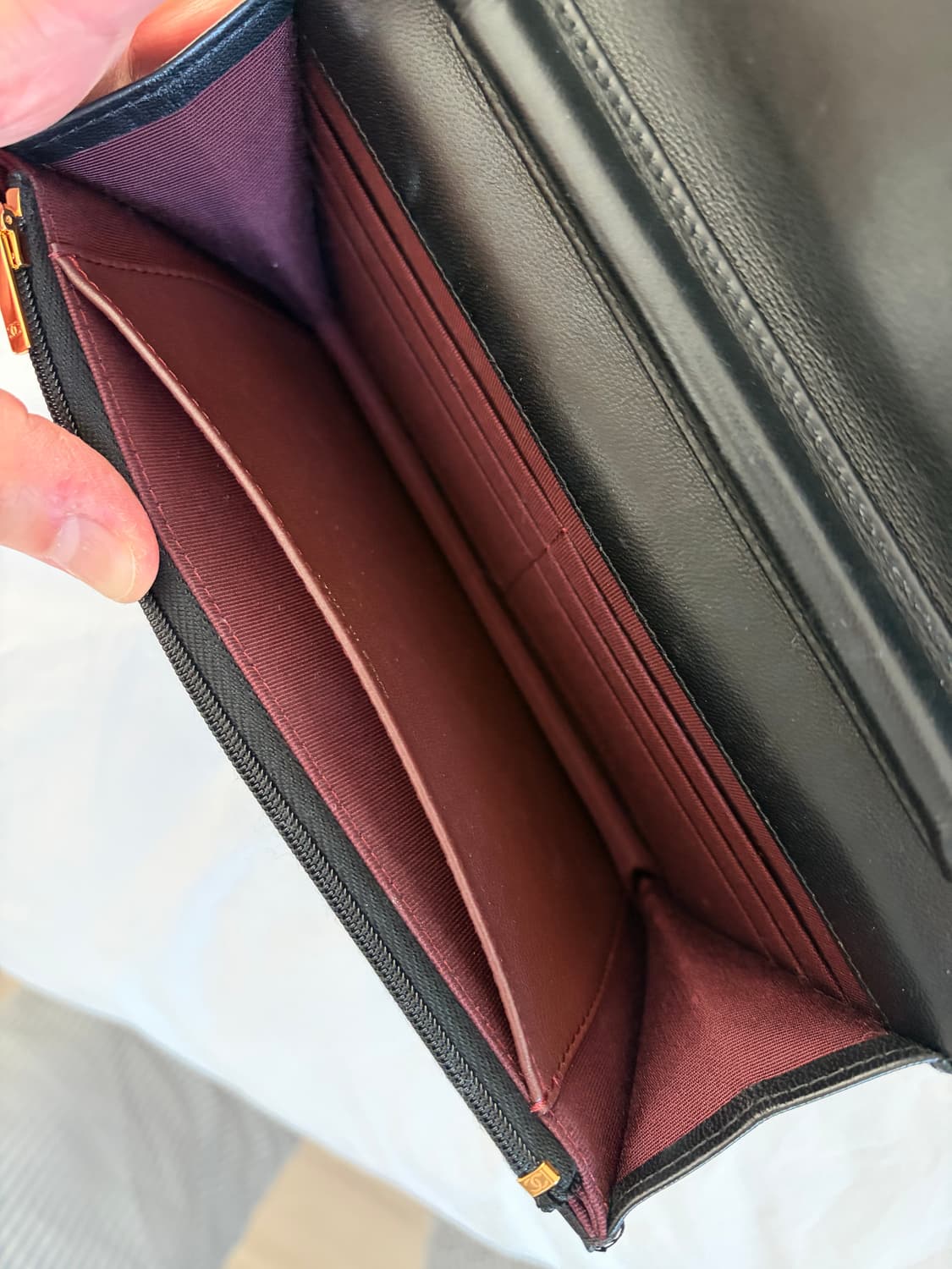 샤넬 클래식 WOC 램스킨 블랙 금장 상품이미지6