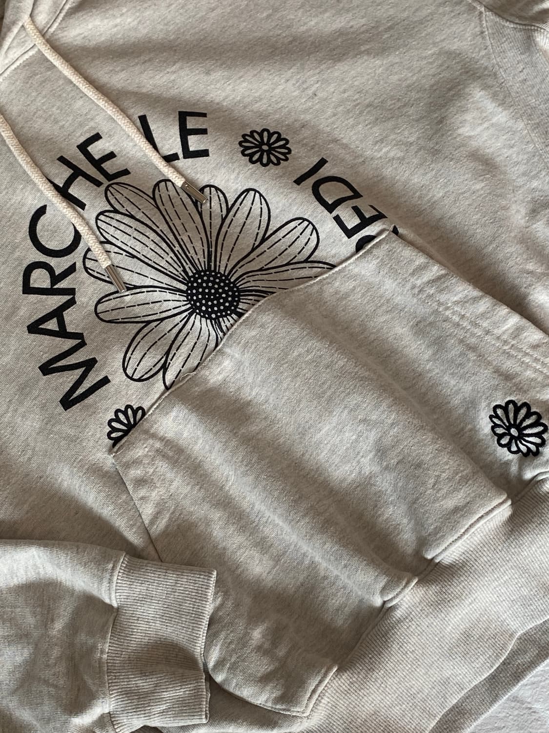 마르디 메크르디 엠블럼 후드 GREY 상품이미지3