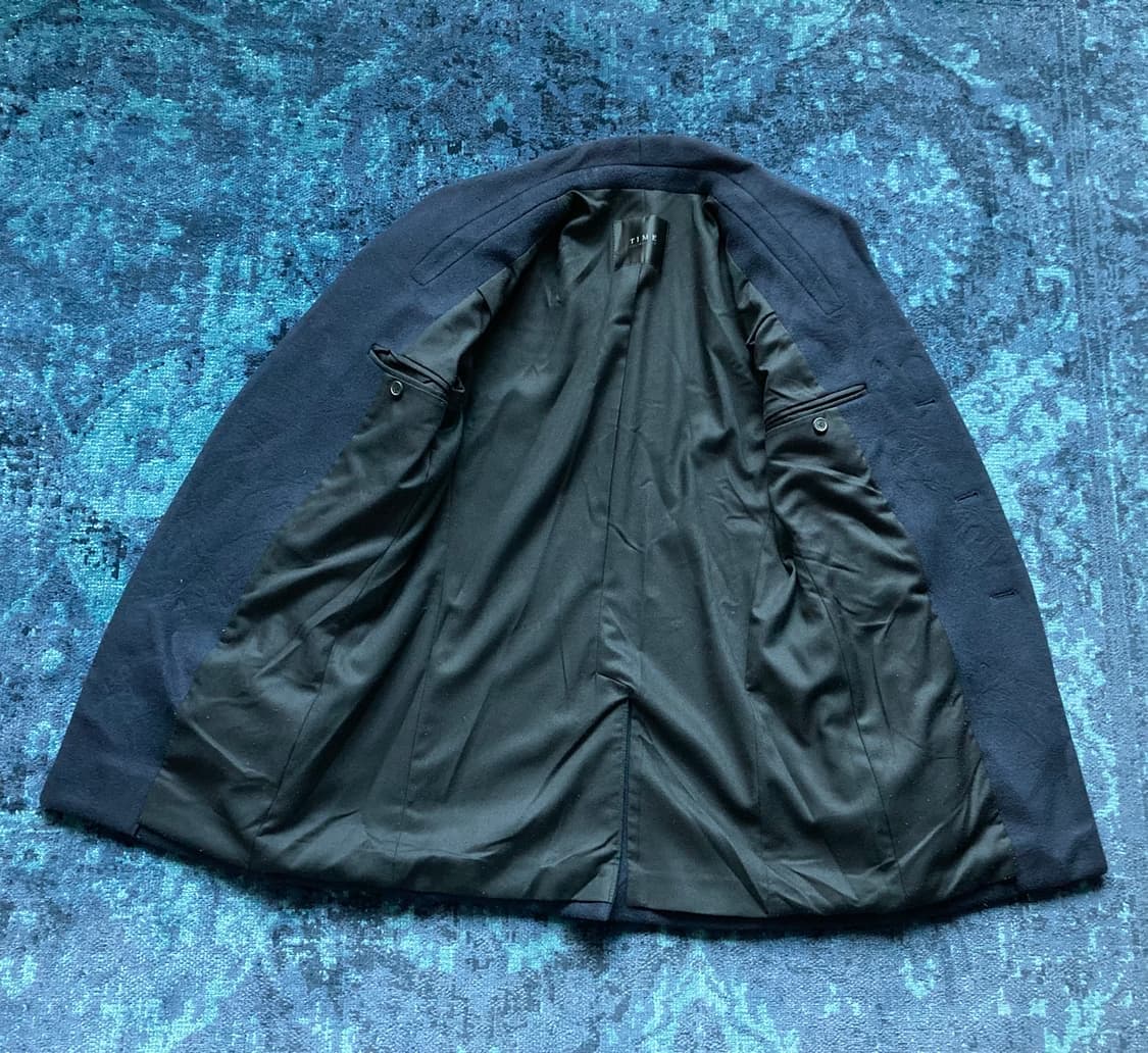 타임옴므 울 캐시미어 블렌디드 코트 자켓 (Navy) 상품이미지7