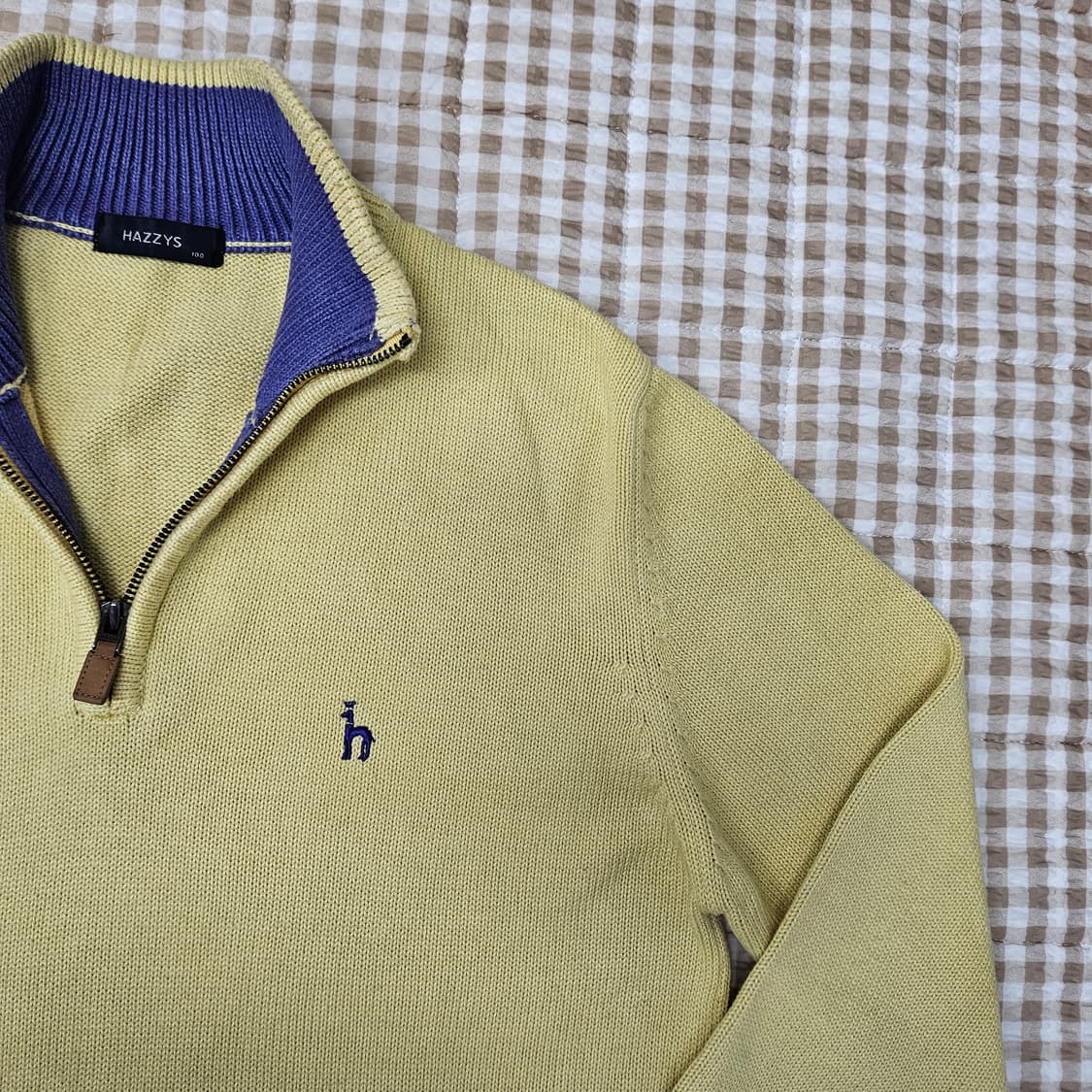 헤지스 반집업 면니트 남자100 상품이미지3