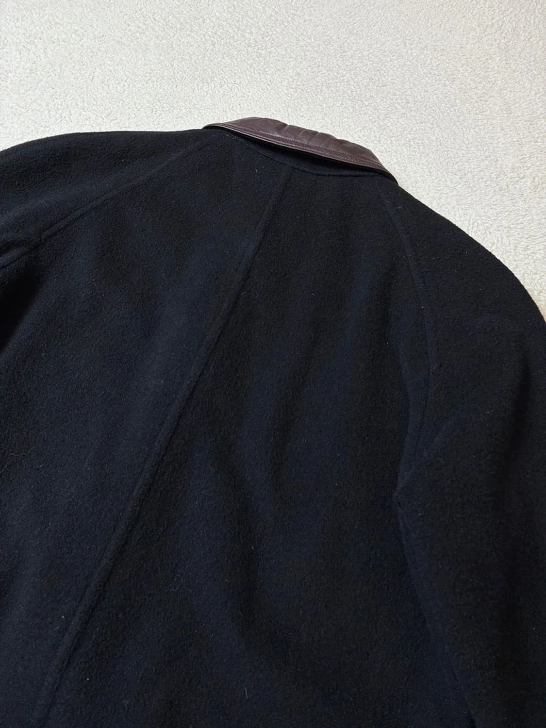 우드랜더 90's 재팬 소가죽 배색 울 코트 PN7249 상품이미지6