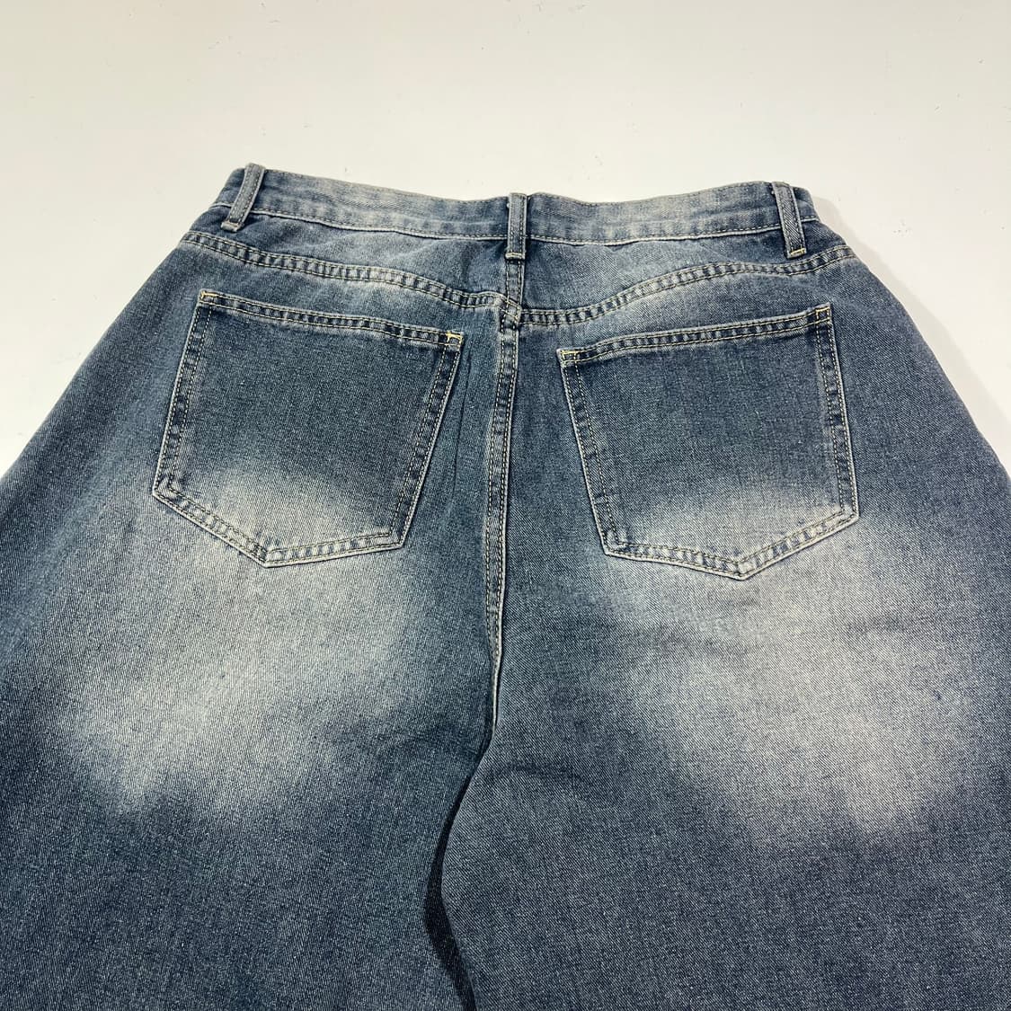 빈티지 워싱 와이드 벌룬 데님 팬츠 상품이미지6