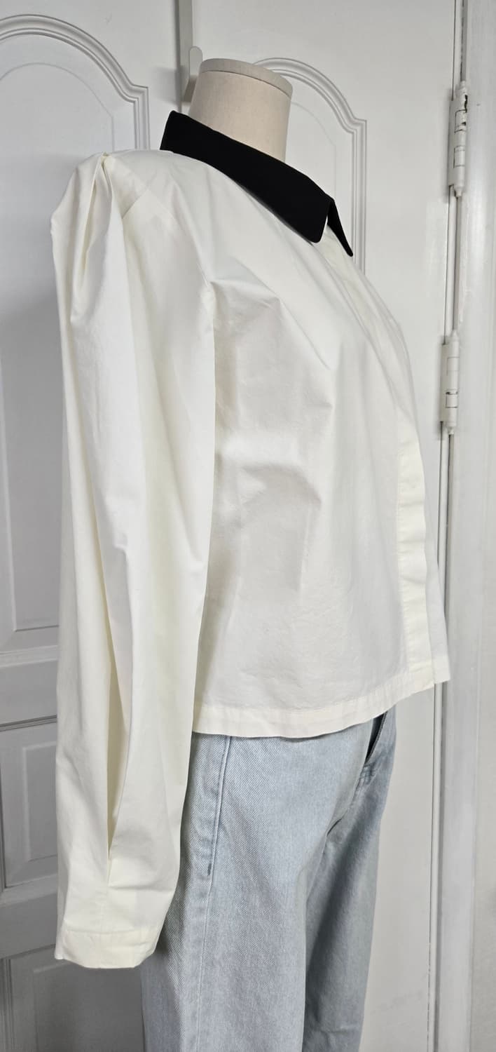 틸아이다이 배색카라 블라우스 상품이미지3