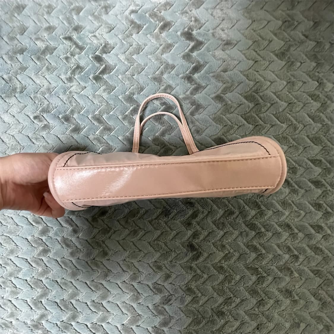 마뗑킴 미니 코팅 토트백 크로스백 핑크 상품이미지7