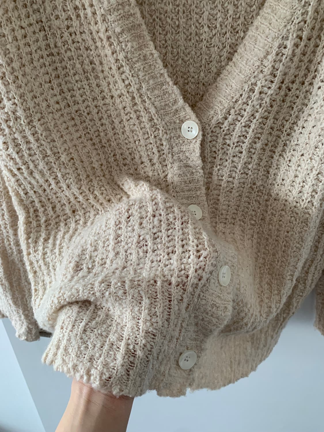 베이지 니트 가디건 상품이미지3