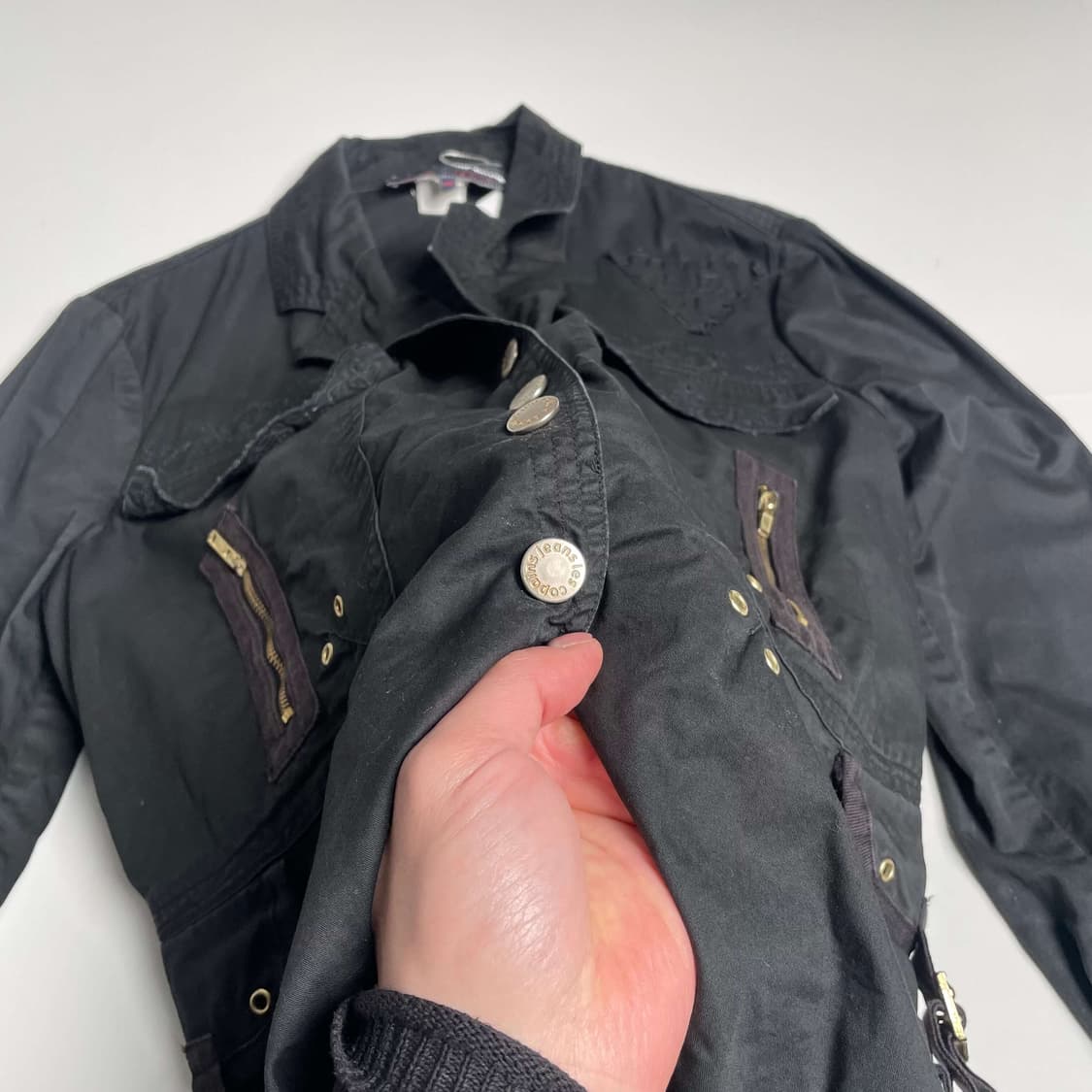 Les copains 멀티 포켓 지퍼 자수 자켓 상품이미지6