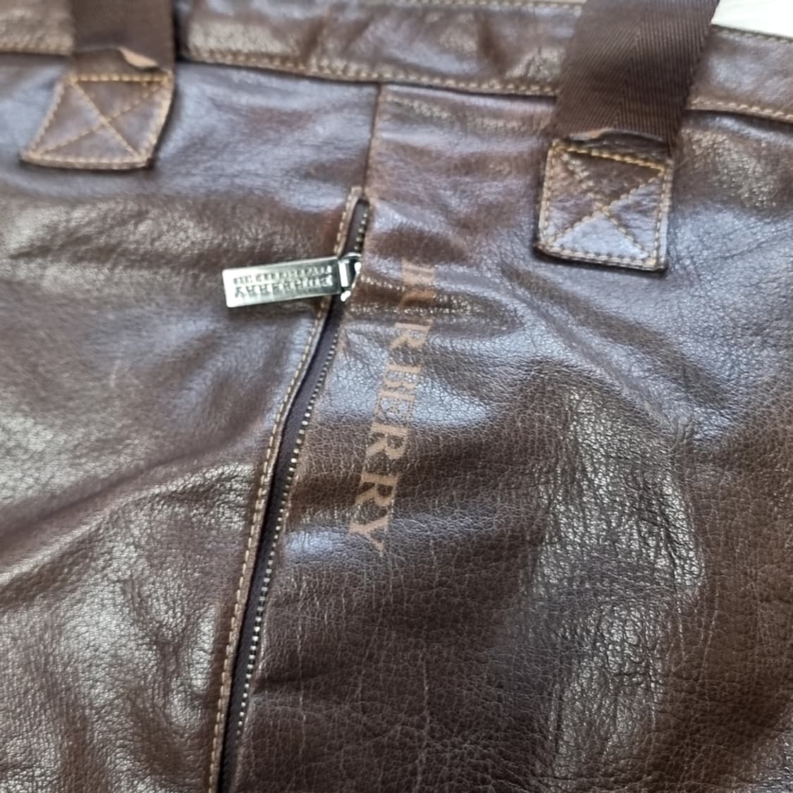 빈티지 버버리 브라운 가죽 숄더백 상품이미지2