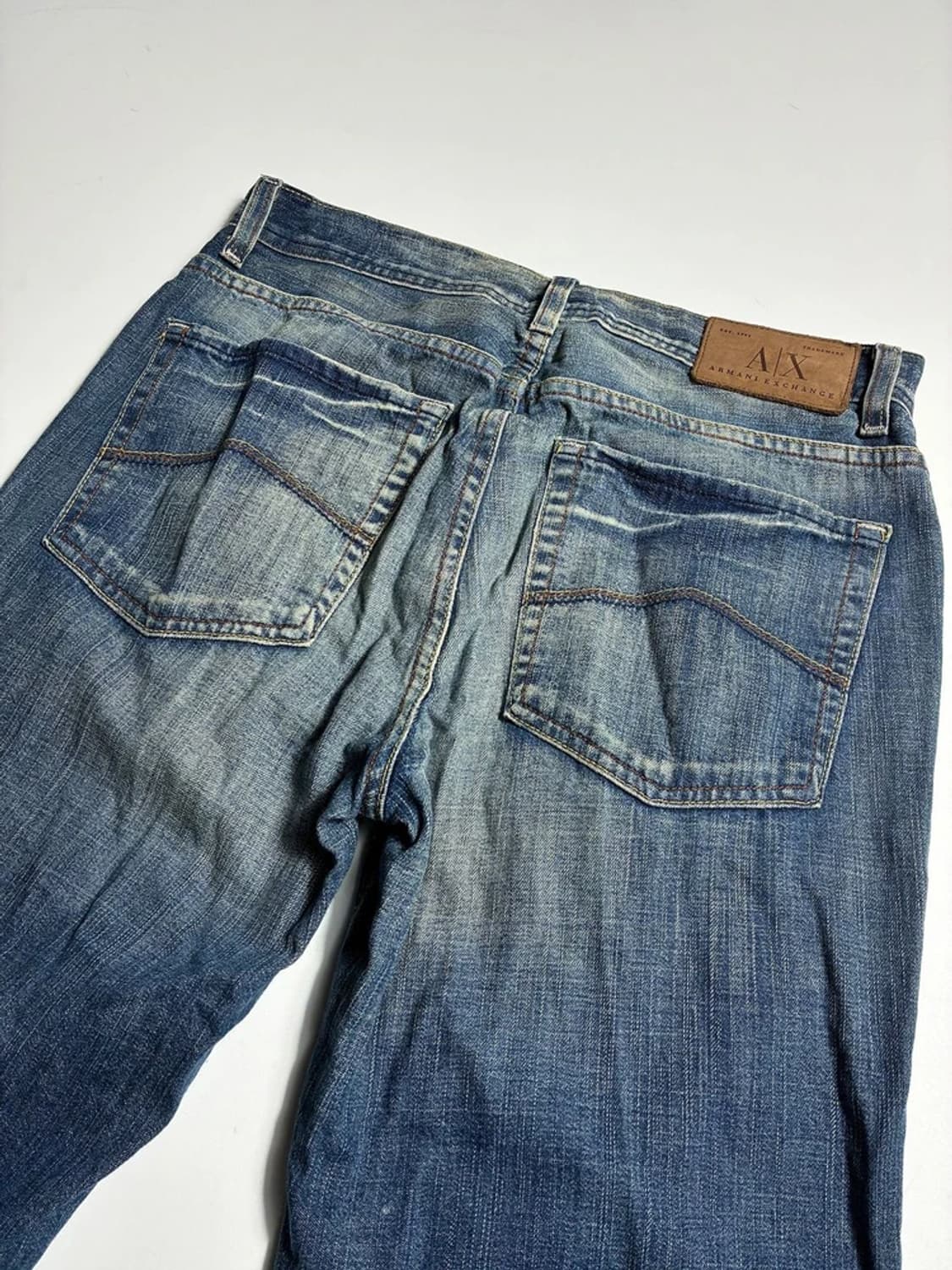 아르마니 익스체인지 빈티지 워싱 버튼플라이 데님 팬츠 R1599 상품이미지5