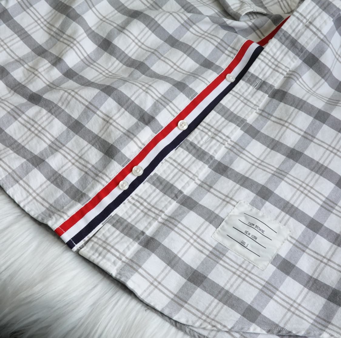 톰브라운 체크 셔츠 버튼다운 클래식핏 1908 상품이미지6