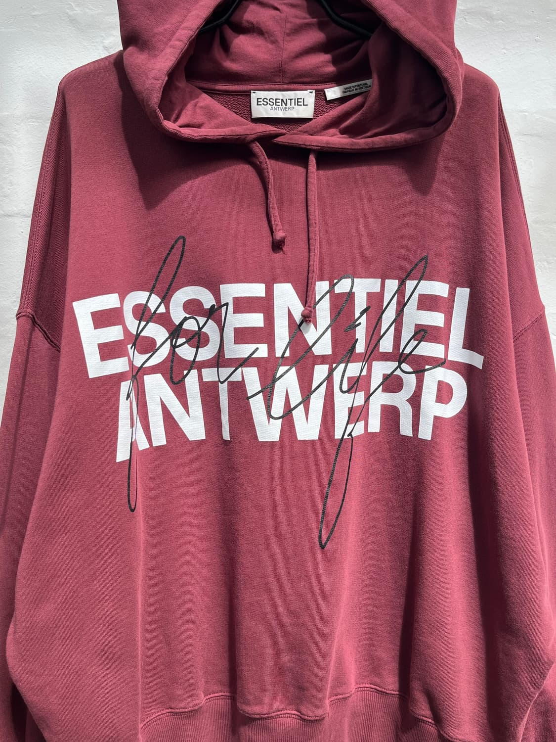 Essentiel Antwerp 버건디 저지 후드티 1 상품이미지3