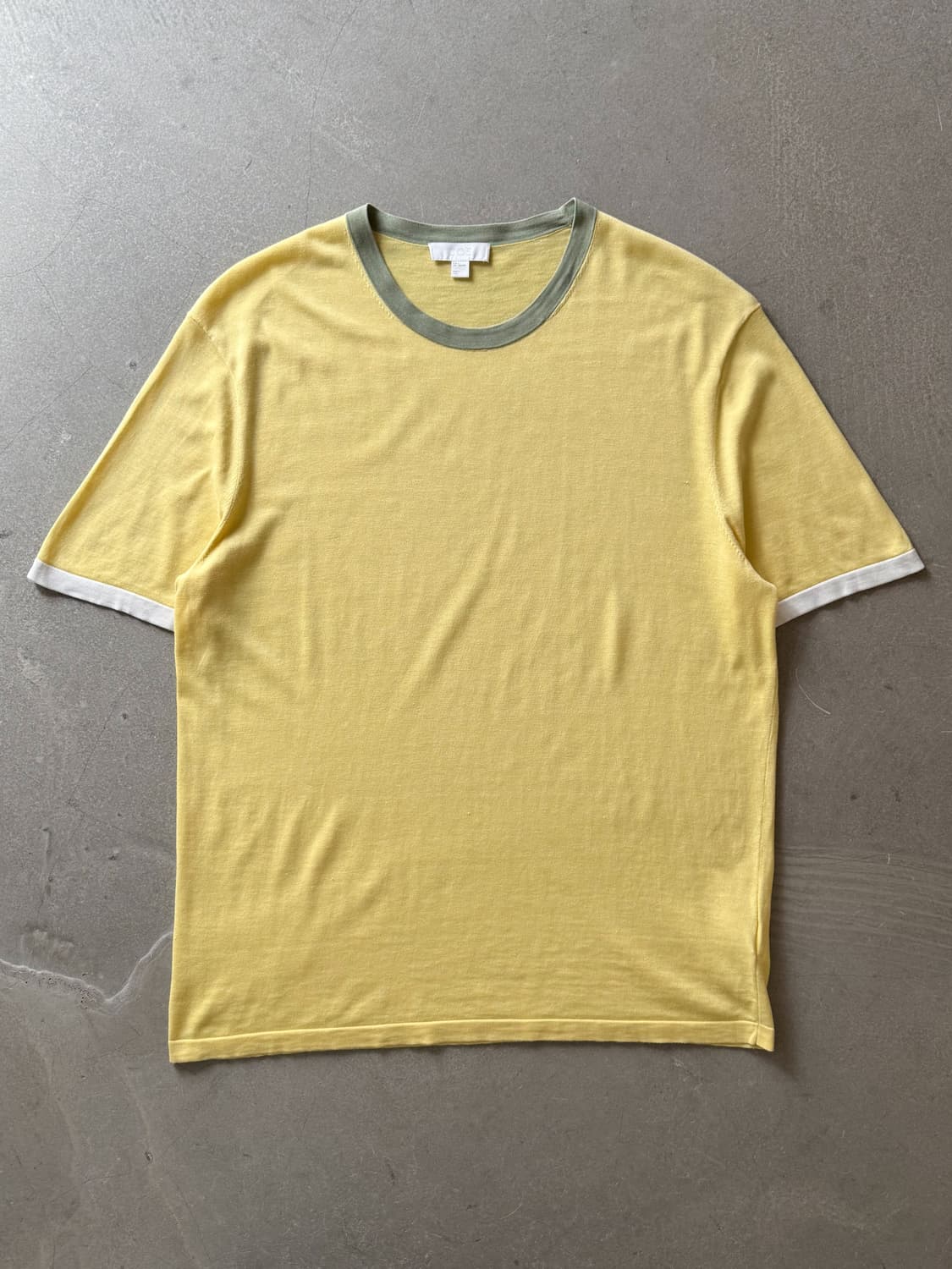 COS Yellow Silk Cotton Ringer Tee 상품이미지2